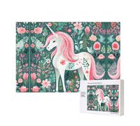 Phayah Unicorno con capelli rosa modello puzzle unico puzzle immagine artistica da parete per la decorazione della casa 300 pezzi