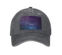 PHAYAH Universo con stelle e galassia modello interstellare baseball cowboy cappello regolabile adulto vintage cotone cappelli per donne uomini sport all'aperto denim cappello da sole nero, Rosa