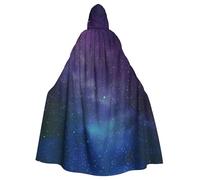 PHAYAH Universo con stelle e galassia modello interstellare stregoneria Halloween stregoneria accappatoio con cappuccio mantello Natale felpa con cappuccio cosplay festa in maschera vestito regalo
