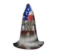 PHAYAH US Military Soldiers Patriotic Memorial Day Pattern Halloween Adulto Cappuccio Veste Mantello, Donne Uomini Halloween Dress Up Party Cosplay Costumi L