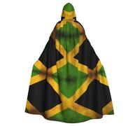 PHAYAH Vecchia bandiera giamaicana modello mantello con cappuccio mantello strega costumi di Halloween per cosplay costume in maschera donne uomini accappatoio