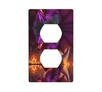 Phayah Viola Inferno Dragon Patterndecorative Outlet Covers Presa Duplex Interruttore Luce Piastra Singola Doppia Spina Coperture