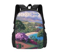 PHAYAH Watching The Sea Modello Leggero 16.5 Pollice Laptop Bag Per Le Ragazze Donne Casual Spalle Zaino Back To School Schoolbag