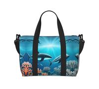 Phayah Whales Under The Sea Travel Duffel Bag Handbag Carry-On Bagagli Borsa Da Viaggio Pernottamento Pieghevole Unisex Compagnia Aerea Borsa Articoli Personali