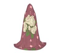 PHAYAH White Rose Of Love Pattern Halloween stregoneria stregoneria con cappuccio mantello Natale felpa con cappuccio Cosplay festa in maschera vestito regalo grande