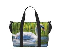 Phayah White Swan - Borsone da donna, borsone da viaggio, per il fine settimana, sport, palestra, borsa a tracolla