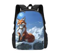 PHAYAH Yellow Fox On The Mountain Modello Leggero 16.5 Pollice Laptop Bag Per Le Ragazze Donne Casual Spalle Zaino Back To School Schoolbag
