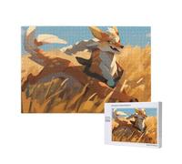 Phayah Yellow Fox - Puzzle da corsa per adulti, 1000 pezzi, decorazione per la casa, festa di compleanno per uomini e donne, 75 x 50 cm