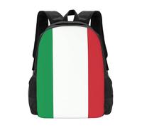 PHAYAH Zaino 16.5 pollici del modello della bandiera dell'Italia 18l grande capacità regolabile spallacci borsa semplice per tutti