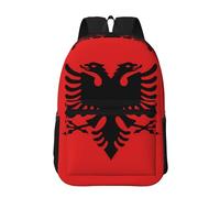 PHAYAH Zaino casual per laptop con motivo bandiera argentina per uomini e donne per ragazzi e ragazze zaino leggero, Bandiera dell'Albania, Taglia unica