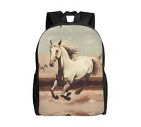 PHAYAH Zaino da viaggio classico classico con motivo cavallo bianco con motivo cavallino bianco e attività all'aperto
