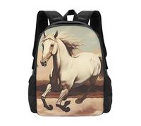 PHAYAH Zaino da viaggio classico classico con motivo cavallo bianco con motivo cavallino bianco resistente alle attività all'aperto