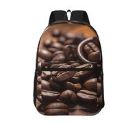 PHAYAH Zaino modello canna 17 "18l Grande Capacità Spallacci Regolabili Borsa Semplice Per Tutti, Chicco di caffeina, Etichettalia unica