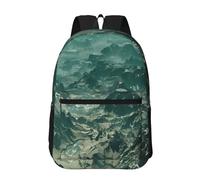 PHAYAH Zaino per laptop casual con motivo villaggio delle fiabe per uomini e donne per ragazzi e ragazze zaino leggero, Infinite montagne sterili, taglia unica