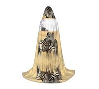 PHAYAH Zebre sul Sud Africa modello Halloween stregoneria stregoneria accappatoio con cappuccio mantello Natale felpa con cappuccio Cosplay festa in maschera vestito regalo costume S