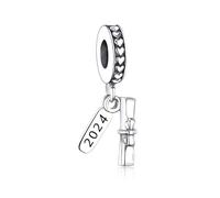 PHCLASY 2024 Graduation Heart Charms Compatibile con Bracciali e Collane Europei, Stagione di Graduation Gift per le Donne