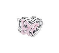 PHCLASY 2026 Pink Laurea Cap Stars Charms Ciondolo Compatibilità per Bracciale Laurea Cuore Charm Donna, Zirconia cubica