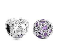Phclasy Charm per la laurea 2025, compatibile con bracciali e collane europee, da donna, Zirconia cubica