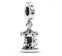 PHCLASY Ciondolo Incanti di Natale Charm Giorni di Festa Pendente Compatibile Europei Bracciale Collane da Donna