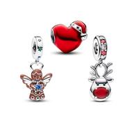 PHCLASY Combinazione C Charms Perline Ciondoli Famiglia Compatibile Bracciale & Collana Regali Gioielli Per Le Donne 925 Argento Sterling