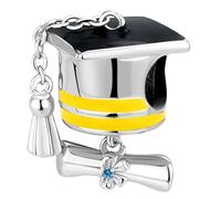PHCLASY Graduation Cap Charms Compatibile con Bracciali e Collane Europei Stagione di Laurea Per le Donne