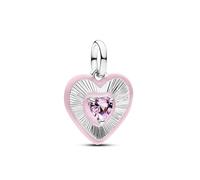 PHCLASY Herz Weihnachten - Charm in argento Sterling 925, compatibile con braccialetti e collane europei, ciondoli e perline da donna
