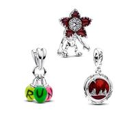 PHCLASY Strange 3 pezzi Charm Pendente Perla per Europa Bracciale Perla Charms per le Signore