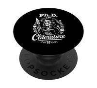 PhD In Cliteratura Dark Romance Fantasy Bookish PopSockets PopGrip Adesivo