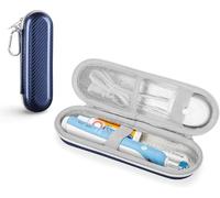 PhD Keisi Custodia elettrica da viaggio per spazzolino elettrico Braun Oral B/Oral-B Pro/Sonicare con contenitore per accessori, custodia rigida portatile, blu