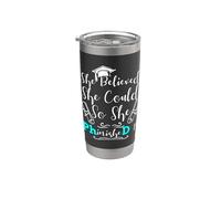 PhD Laurea Phinished It She Believed 2026 Dottorato Bicchiere termico in acciaio inox doppia parete