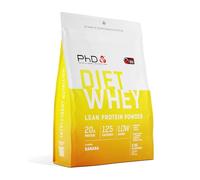PhD Nutrition Diet Whey Protein in Polvere 2kg Banana - Proteine del siero di latte con 20g di proteine e 5,5g di BCAA per porzione, Basso contenuto di zuccheri e calorie