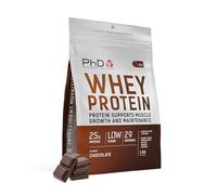 PhD Nutrition Whey Protein in polvere 1kg Cioccolato - Integratore proteico ad alto contenuto di proteine con 25g per porzione, Informed Protein, arricchito con colture ben tollerate