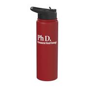 PhD Permanent Head Damage Funny Doctorate Student Graduation Stainless Steel Insulated Water Bottle