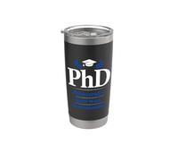 PhD Perseverance Hard Work Determination Graduate Bicchiere termico in acciaio inox doppia parete
