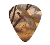 Pheasant Hunting - 12 plettri per chitarra, spessore 0,46 mm/0,71 mm/0,96 mm, con custodia per chitarra acustica-elettrica, ukulele, basso