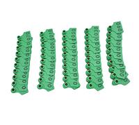 Phefop 100 Etichette per Orecchie di Bestiame in TPU con Numeri da 001 a 100, Etichette per Orecchie di Maiale e Mucca Durevoli e Anti Sbiadimento con Chiodi in Rame per (GREEN)