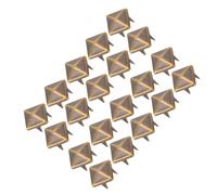 Phefop 100 Pezzi da 9 Mm di Rivetti, Borchie di Piramidi in Rame in Ottone, 4 Borchie in Metallo a Punta di Golf per Sacchetti di Abbigliamento Scarpe in Pelle di Cuoio Punk Rock (Bronzo)