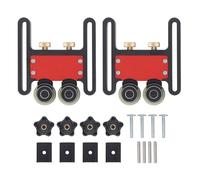 Phefop Alimentatore per Tavolo 2 Pezzi, Pannello Regolabile in Lega di Alluminio con Ruote Flessibili per Un'alimentazione Stabile per la Lavorazione del Legno, Compatibile con Varie