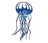 Phefop Arte del Metallo del Mare del Pesce Vela, Decorazione da Parete con Animali in Ferro Zincato per L'organizzazione di Bagno e Ripostiglio, Squisita Decorazione per la Casa