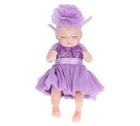 Phefop Bambola Rinata Multifunzionale per Neonato, Bambola in Silicone da 10 Pollici per Giochi Immaginari, Adatta a Bambini e Principianti (Ragazza bianca da 10 pollici con gli occhi chiusi #11)