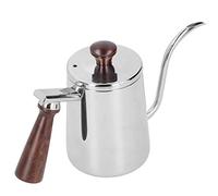 Phefop Bollitore per caffè a Collo di Cigno, Caffettiera da Versare Sopra in Acciaio Inossidabile 304 con Manico in Legno, Beccuccio a Punta Fine, Controllo dell'acqua di Grande capacità per la