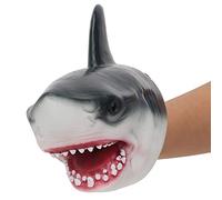Phefop Burattino a Mano Squalo da 7 Pollici, Giocattolo in Gomma Non Tossica, Gioco di Ruolo Interattivo per Bambini, Morbido e Sicuro per Raccontare Storie, Perfetto per il Teatro