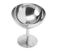 Phefop Calta di Gelato in Acciaio Inossidabile, Tazza Stabile di Grado Alimentare, Tazza Stabile per Champagne, Gelato, Dessert con Fondo Largo, Lavastoviglie Sicuro, Ideale per il Bar