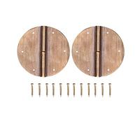 Phefop Cerniere Rotonde in Ottone da 2 Pezzi da 6 Cm, Cerniera per Mobili in Stile Cinese Antico con Viti, Giunto a Doppio Perno e Superficie Lucida per Tavoli Pieghevoli, Armadi e