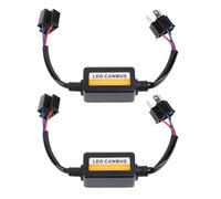 Phefop Decodificatore CANbus H4 LED, Kit Resistore Antisfarfallio 2 Pezzi per Conversione Fari LED, Cancellatore di Avvisi Plug and Play DC 12V per Sistemi Informatici di Veicoli