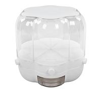 Phefop Dispenser per Alimenti, Contenitore per Cereali Impilabile a Strato Singolo a 6 Griglie, Ideale per Organizzare Frutta Secca, Riso e Muesli - Realizzato in ABS e PET (Bianco 9 kg / 19,84