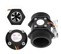 Phefop DN50 Turbina Flussometro per Scaldabagno, 10-200L/min Sensore Hall | Misuratore di Flusso a Effetto Hall, DC 4.5-12V, ≤1.75Mpa Pressione Acqua, ≤80℃ Temperatura di Lavoro, Uscita a Impulsi,