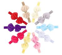 Phefop Fascia per Capelli per Bambini da 10 Pezzi, Accessori per Capelli Elastici in Tessuto Morbido per i più Piccoli, Fascia per con Fiocco Carino per Festival e Abiti Quotidiani