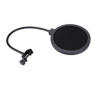 Phefop Filtro Pop Microfono, Schermo Antivento per Microfono da 15.5 Cm di Diametro con Supporto a Collo D'Oca e Morsetto da Tavolo per Registrazione in Studio