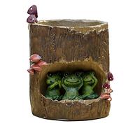 Phefop Fioriera per Ceppi d'albero, Vaso per Piante Grasse in Resina per Animali con Mini Paesaggio da 5,9 Pollici per Scrivania da Giardino Interno Il Simpatico Design degli Animali Aggiunge